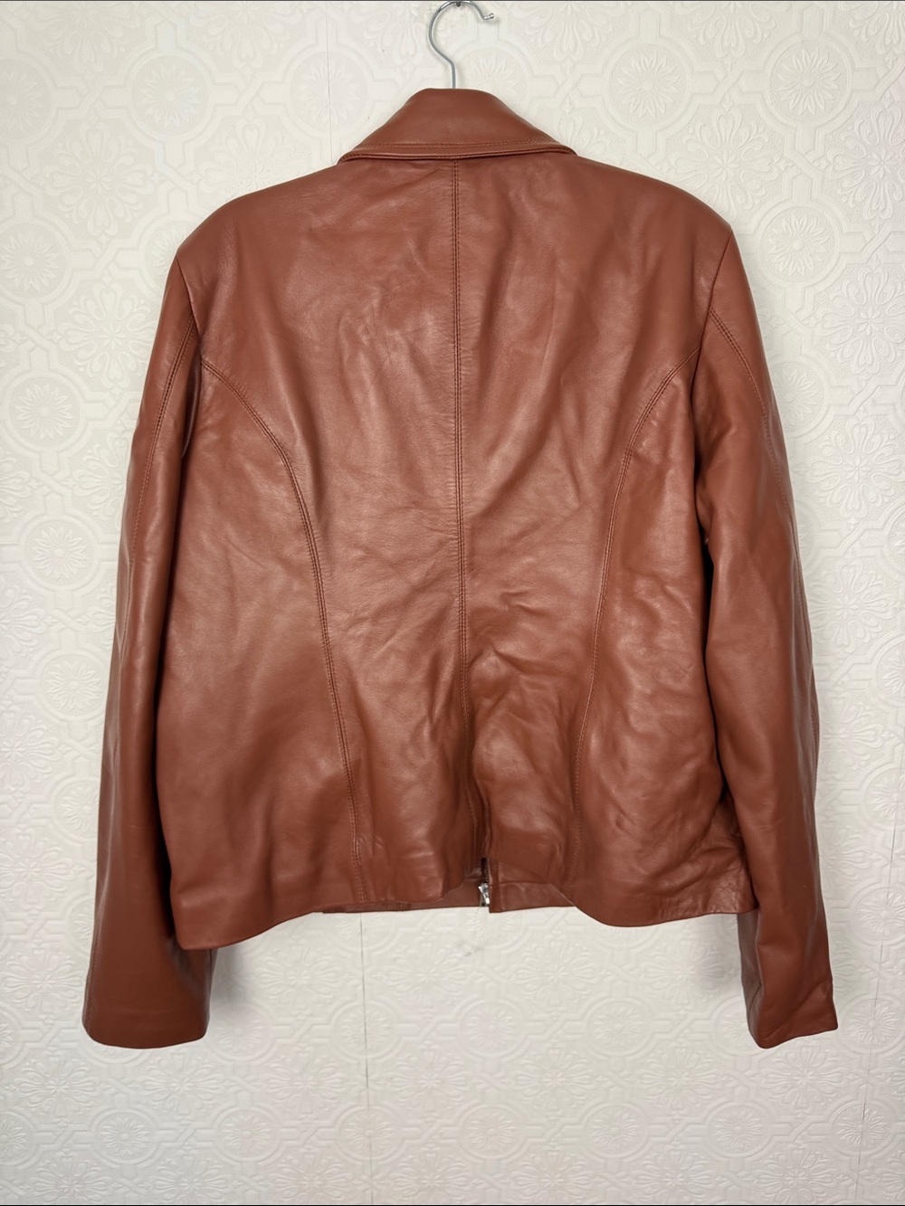 The Jacket Maker Colette Brown Genuine Leather Zip Front Jacket 2XL Lined - Picture 11 of 13